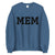 City Shirt Co MEM Memphis Crewneck Sweatshirt Indigo Blue / S