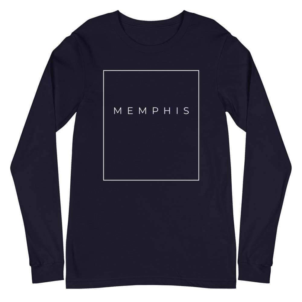 City Shirt Co Memphis Essential Long Sleeve T-Shirt Navy / XS Memphis Essential Long Sleeve T-Shirt | City Shirt Co