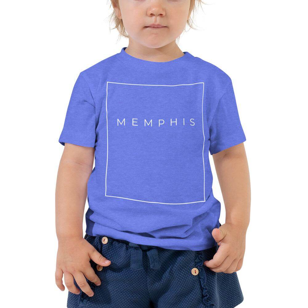 City Shirt Co Memphis Essential Toddler T-Shirt Heather Columbia Blue / 2T Memphis Essential Toddler T-Shirt | City Shirt Co