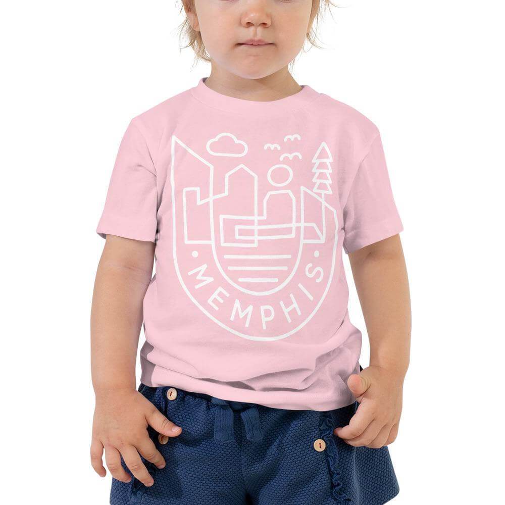 City Shirt Co Memphis Medallion Toddler T-Shirt Pink / 2T Memphis Medallion Toddler T-Shirt | 901 Local Style | City Shirt Co