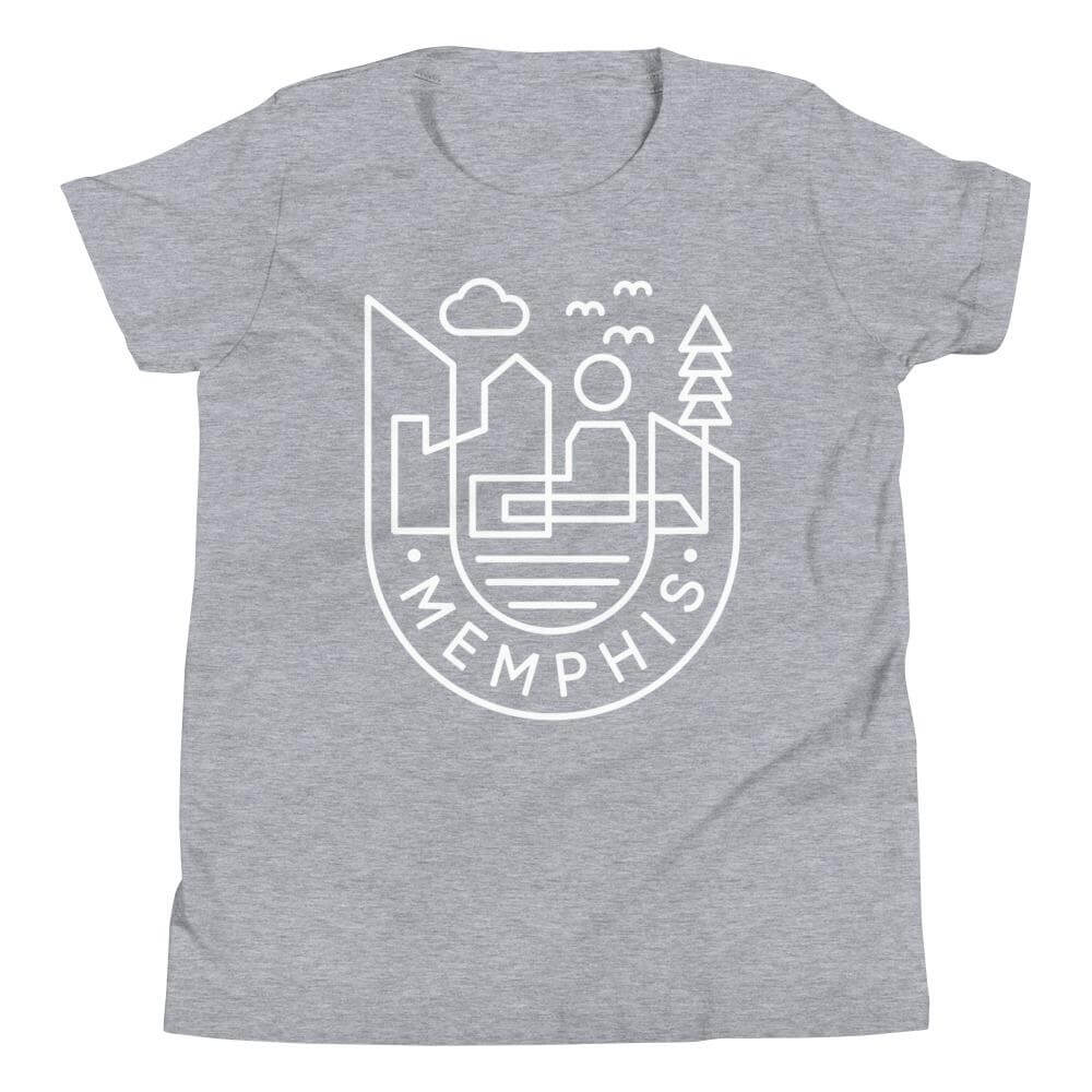 City Shirt Co Memphis Medallion Youth T-shirt Athletic Heather / S Memphis Medallion Youth T-shirt | 901 Quality Local Style | City Shirt Co