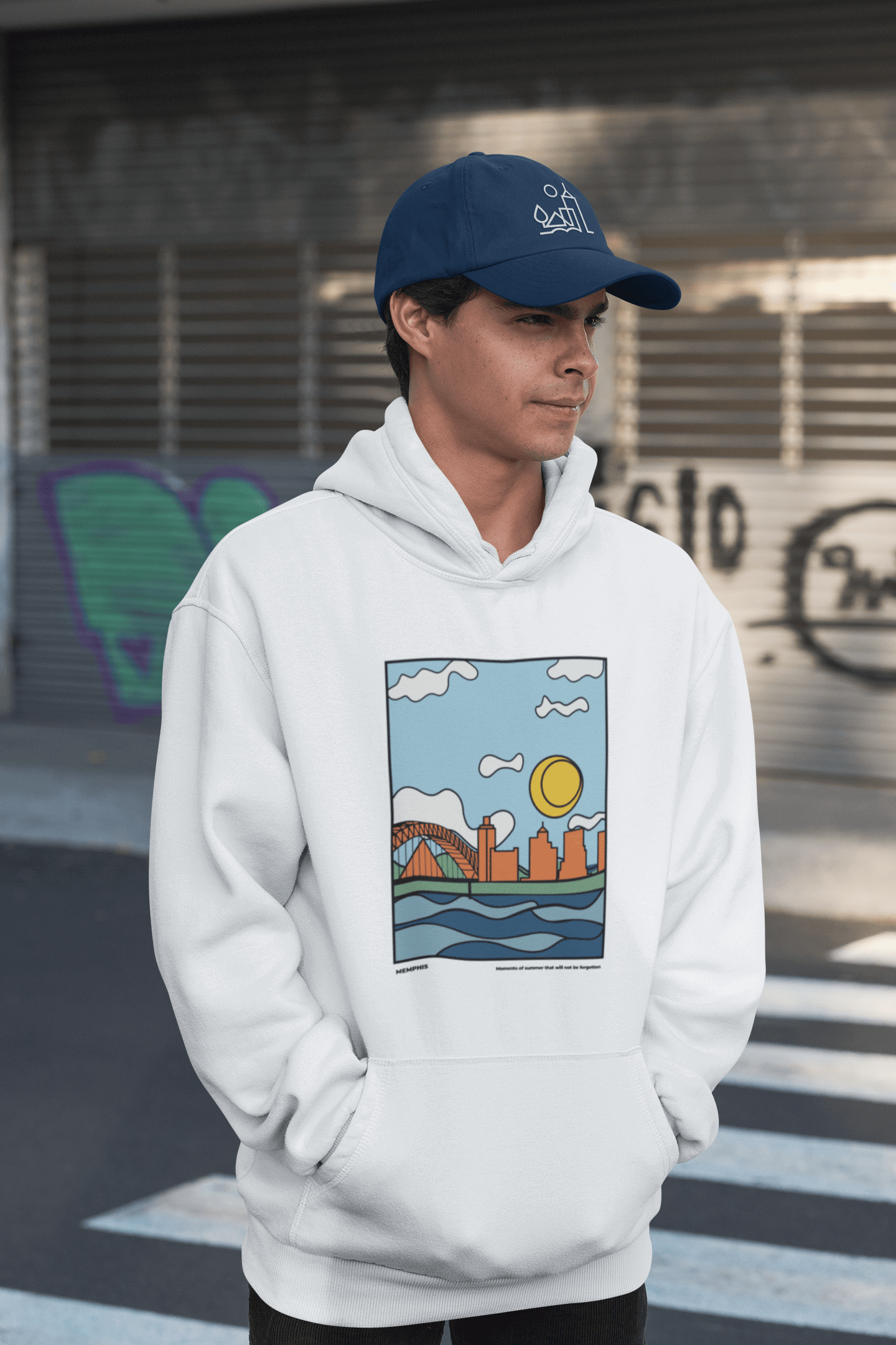 City Shirt Co Memphis Moments of Summer Hoodie
