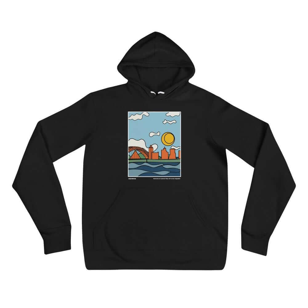 City Shirt Co Memphis Moments of Summer Hoodie Black / S