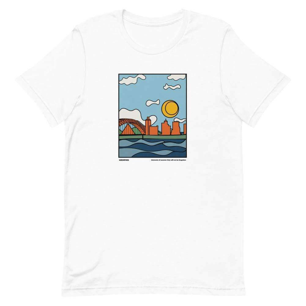City Shirt Co Memphis Moments of Summer T-Shirt White / XS