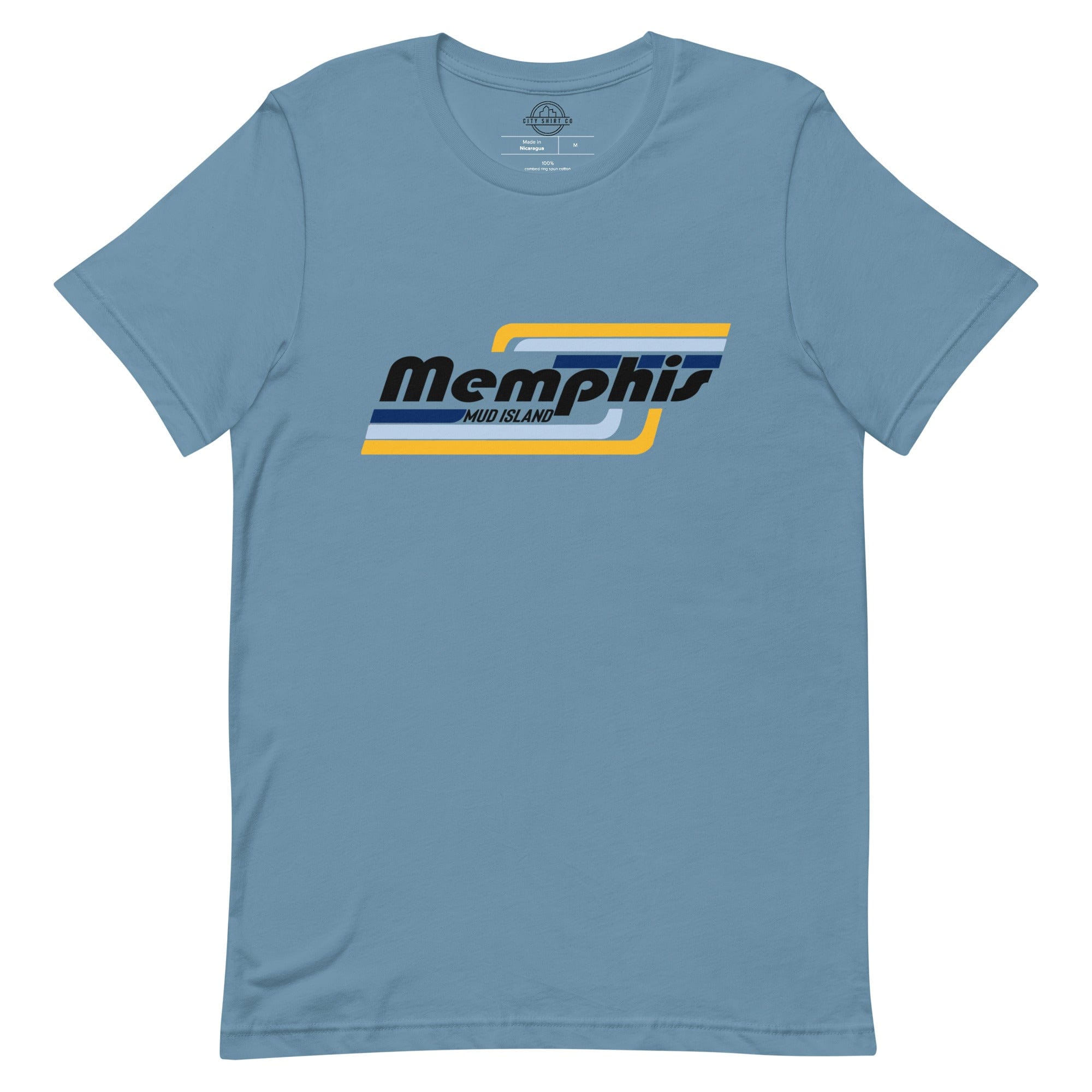 City Shirt Co Memphis | Mud Island Neighborhood T Shirt Steel Blue / S