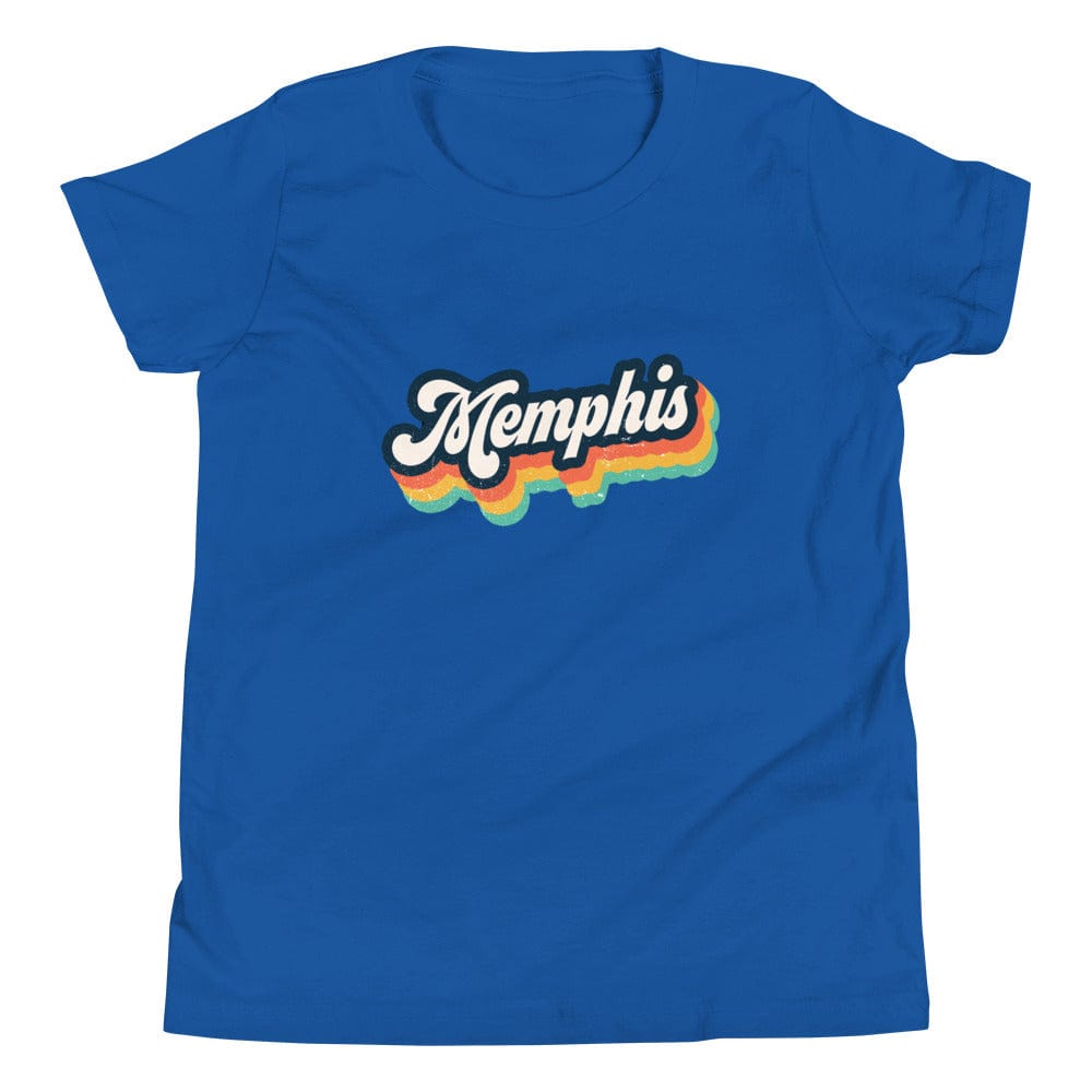 City Shirt Co Memphis Retro Youth T-Shirt True Royal / S