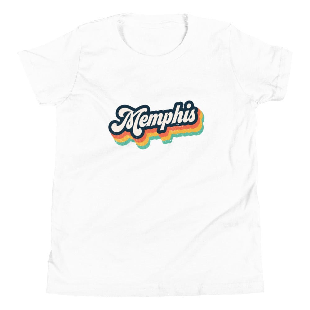 City Shirt Co Memphis Retro Youth T-Shirt White / S