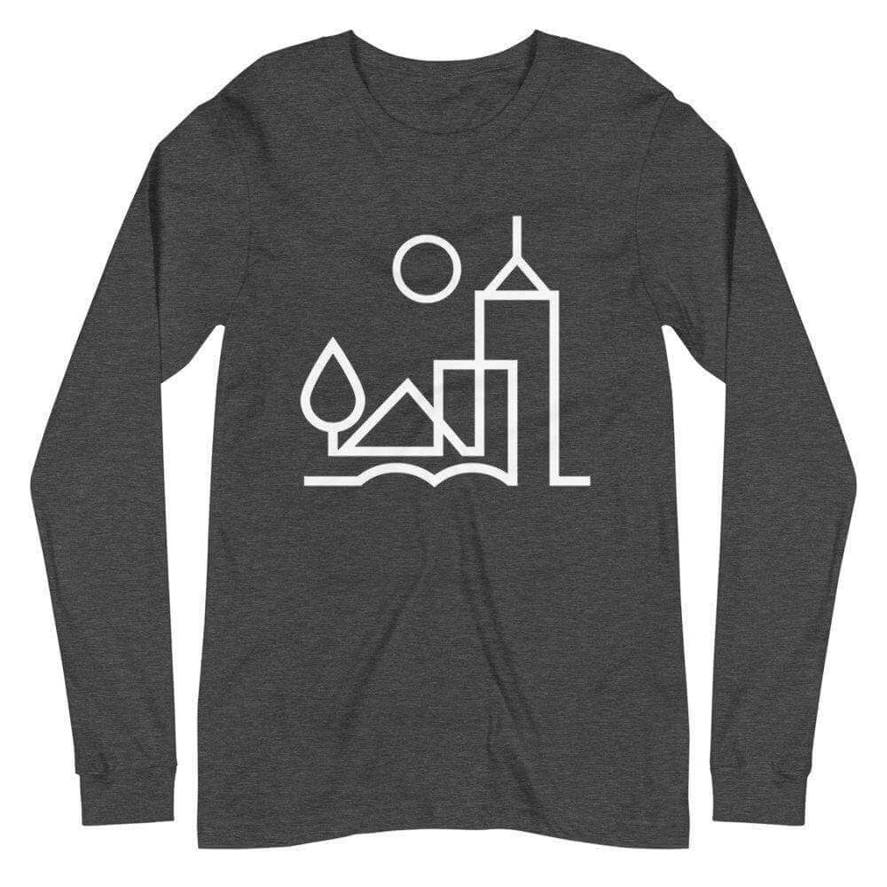 City Shirt Co Memphis Urban Dweller Long Sleeve T-Shirt Dark Grey Heather / XS Memphis Urban Dweller Long Sleeve T-Shirt | 901 | City Shirt Co