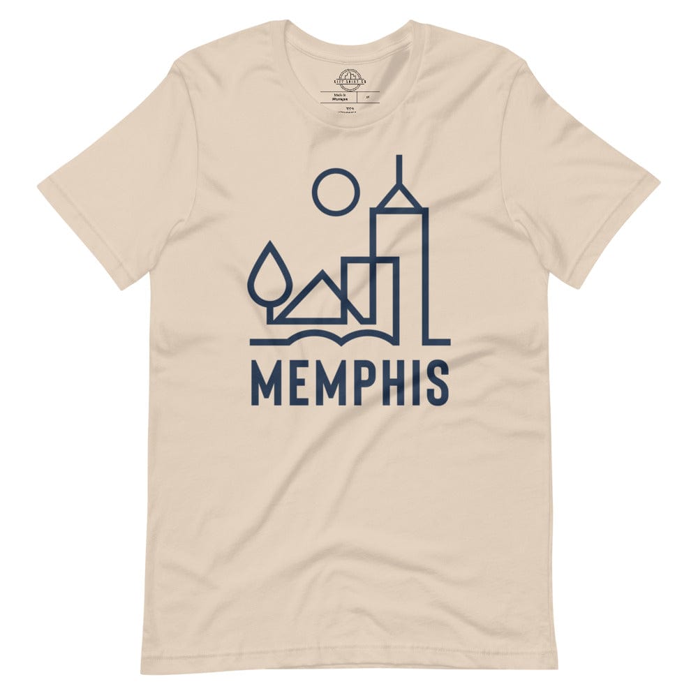 City Shirt Co Memphis Urban Dweller Tee Soft Cream / XS