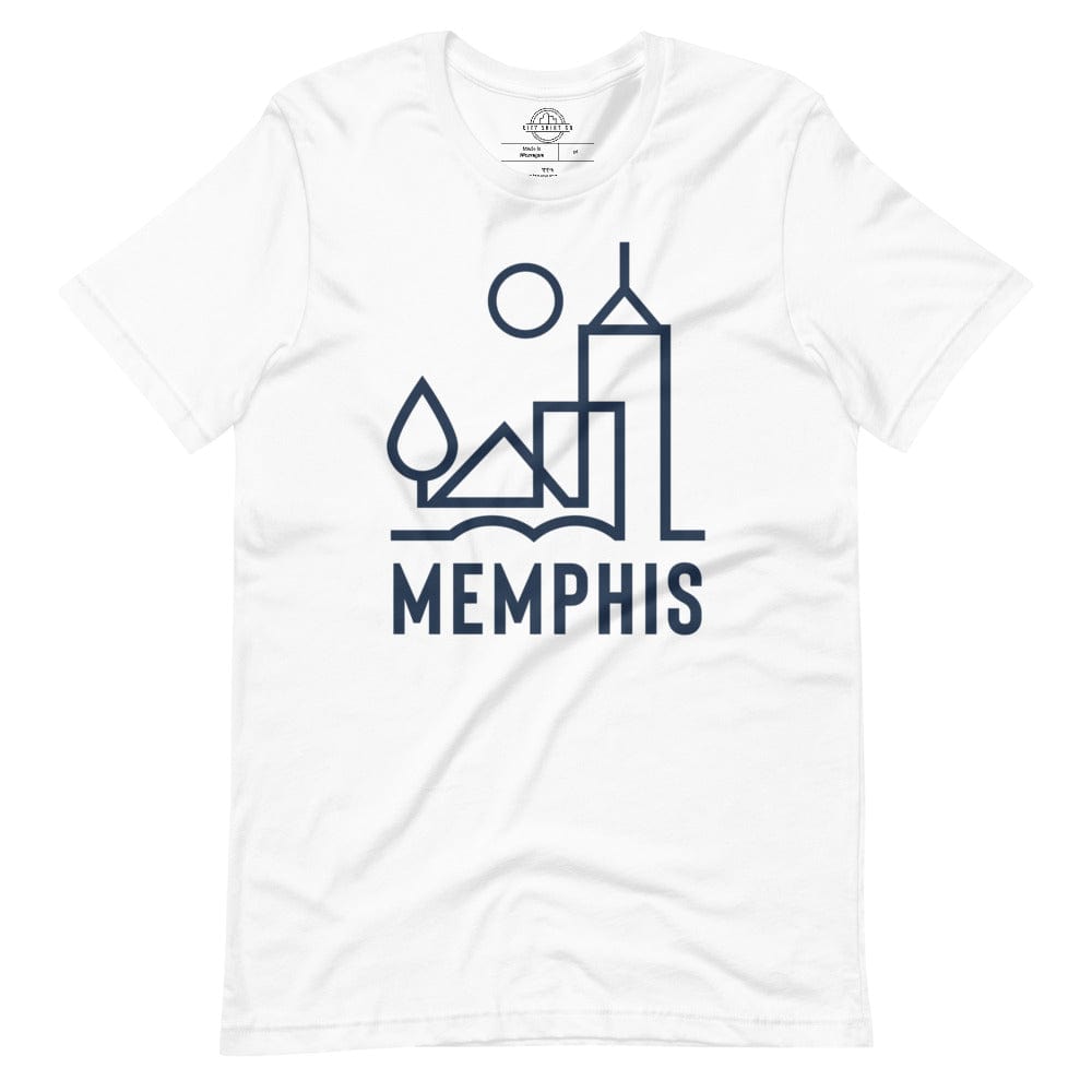 City Shirt Co Memphis Urban Dweller Tee White / XS