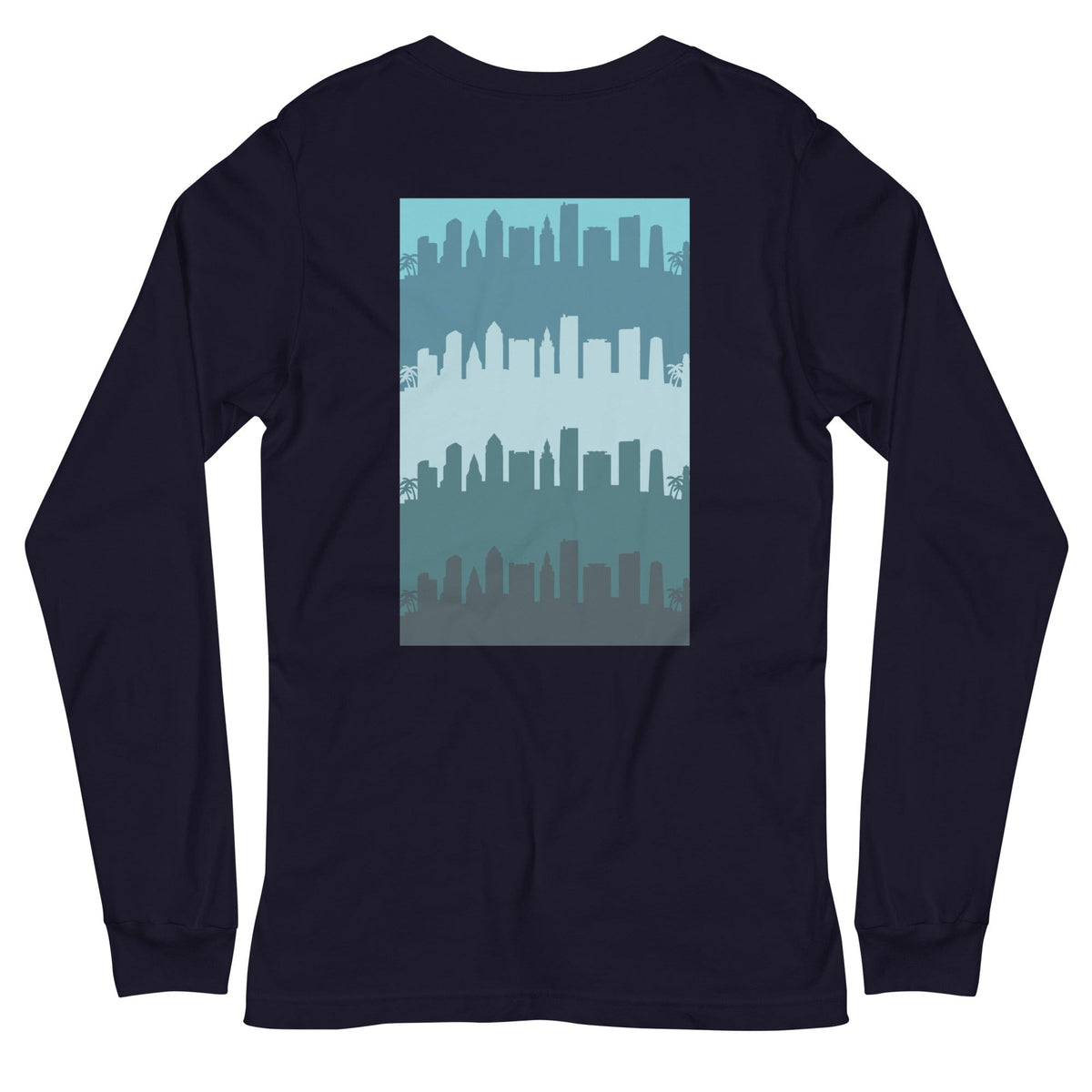 City Shirt Co Miami City Comfort Long Sleeve T-Shirt