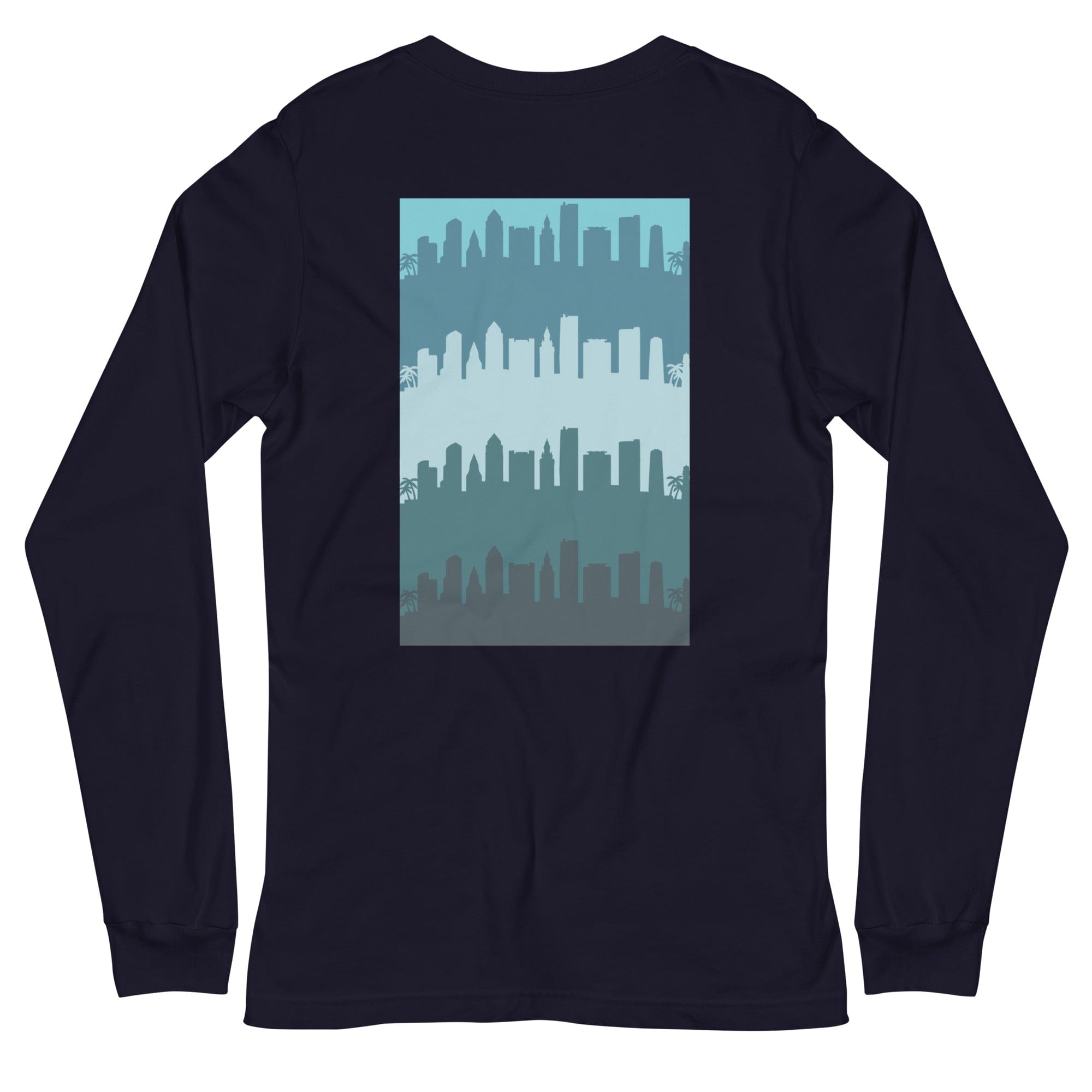 City Shirt Co Miami City Comfort Long Sleeve T-Shirt