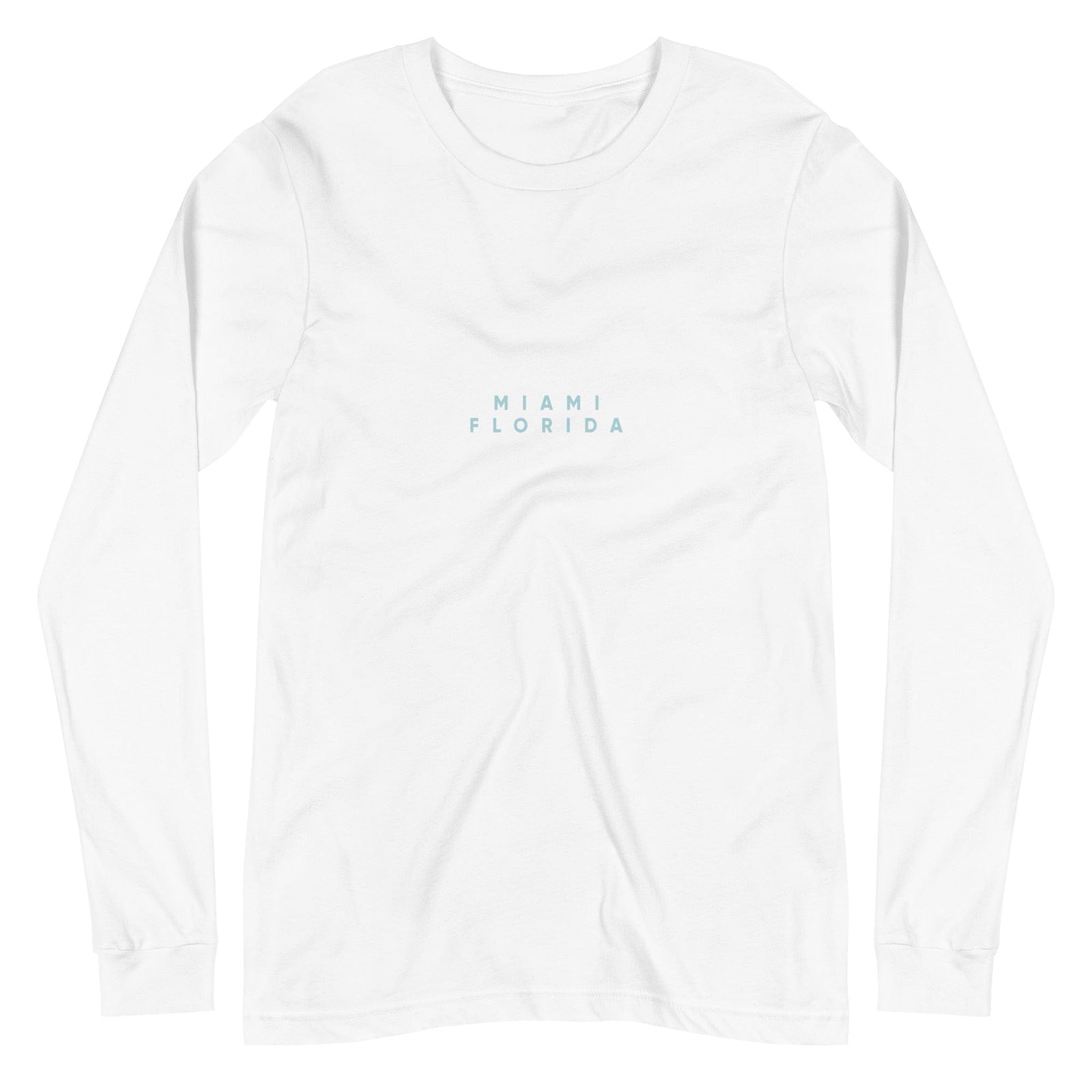 City Shirt Co Miami City Comfort Long Sleeve T-Shirt White / XS