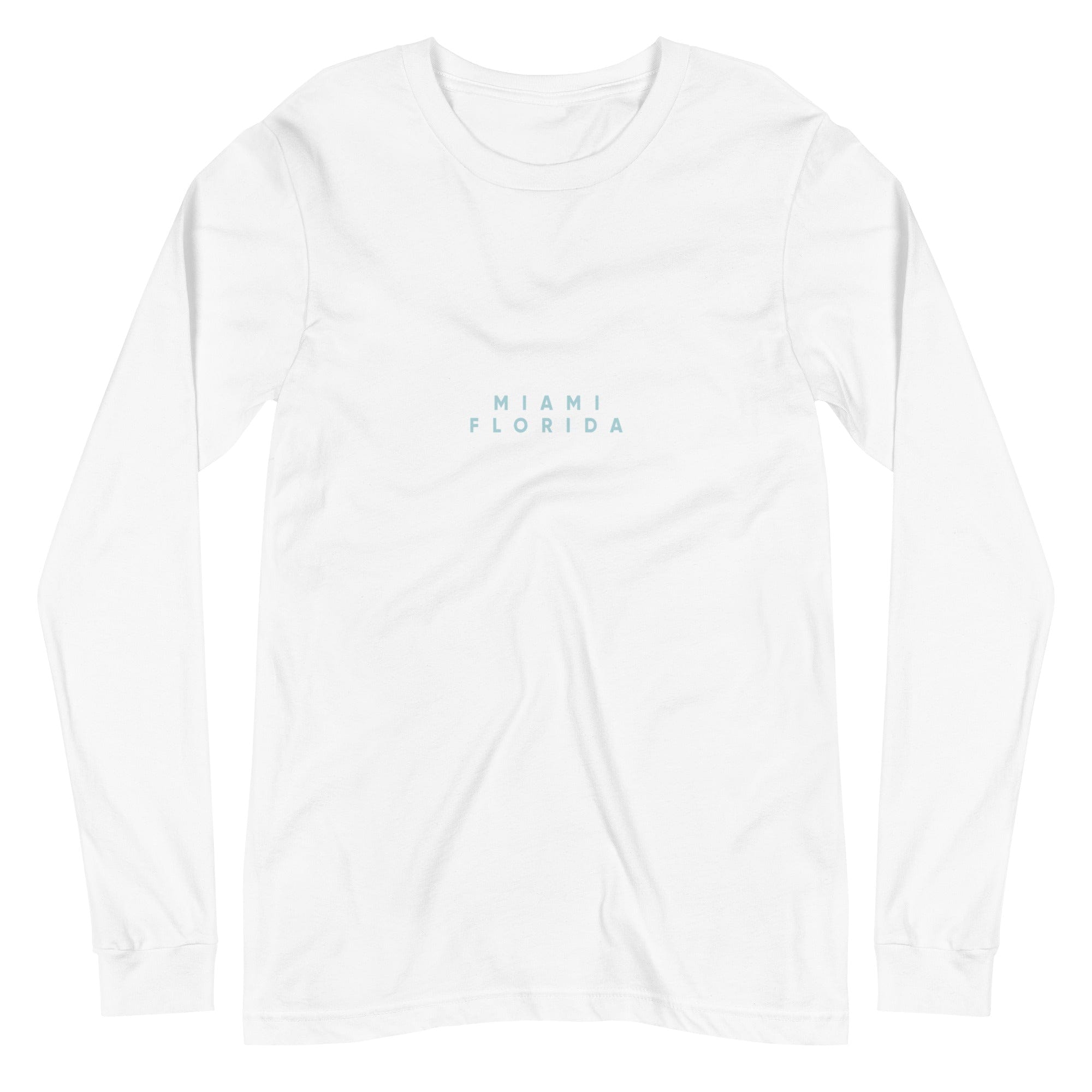 City Shirt Co Miami City Comfort Long Sleeve T-Shirt White / XS