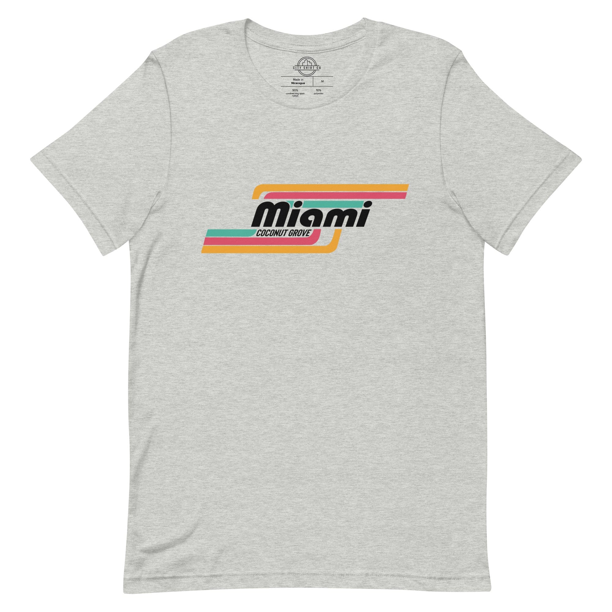 City Shirt Co Miami | Coconut Grove Neighborhood T Shirt Athletic Heather / XS