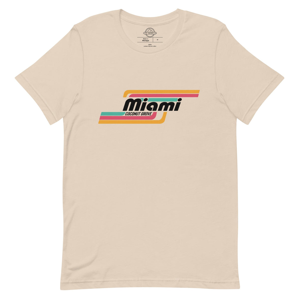 City Shirt Co Miami | Coconut Grove Neighborhood T Shirt Soft Cream / XS