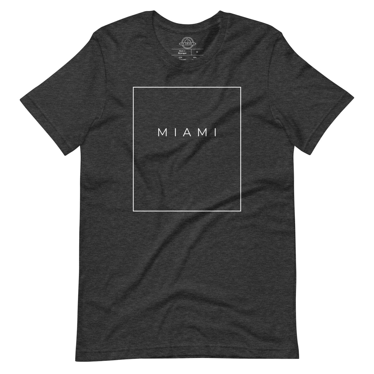 City Shirt Co Miami Essential T-Shirt Dark Grey Heather / XS