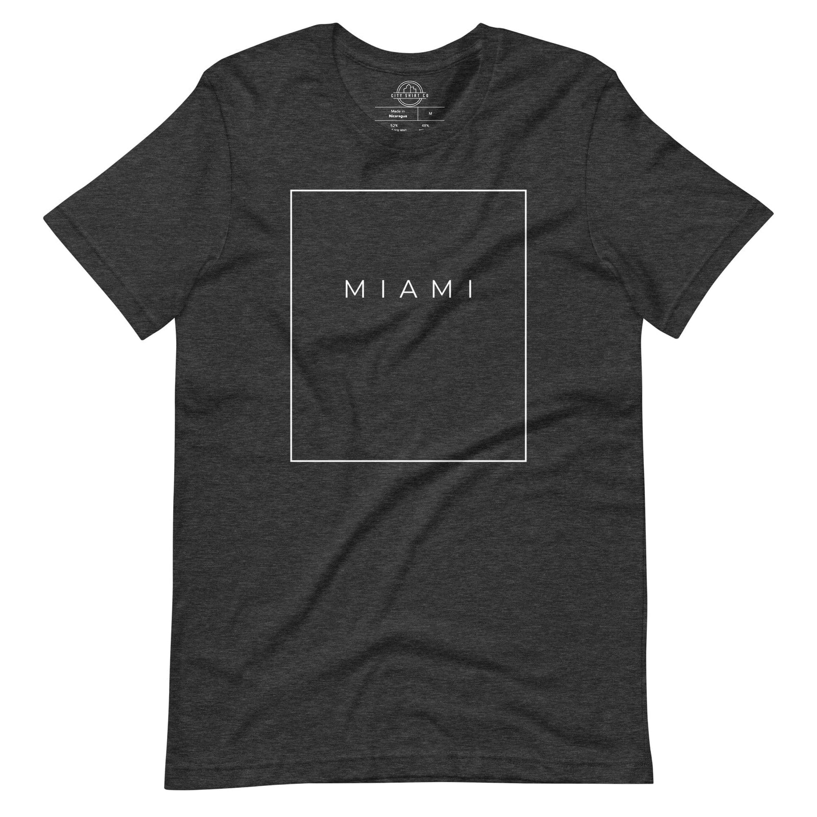 City Shirt Co Miami Essential T-Shirt Dark Grey Heather / XS