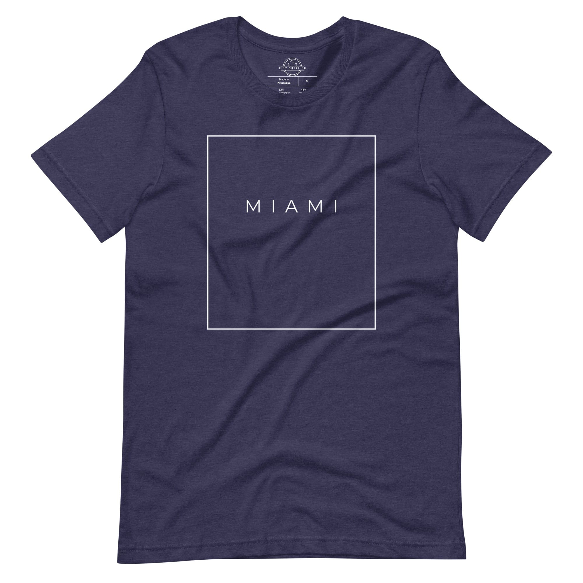 City Shirt Co Miami Essential T-Shirt Heather Midnight Navy / XS