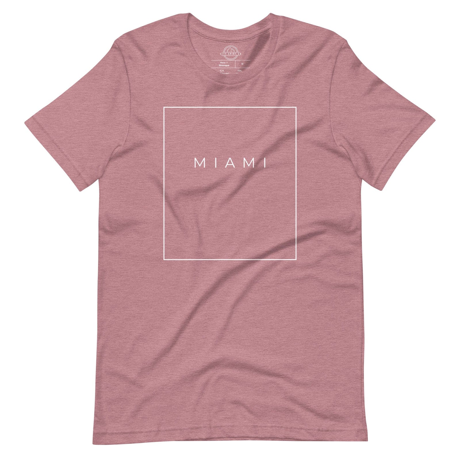 City Shirt Co Miami Essential T-Shirt Heather Orchid / S
