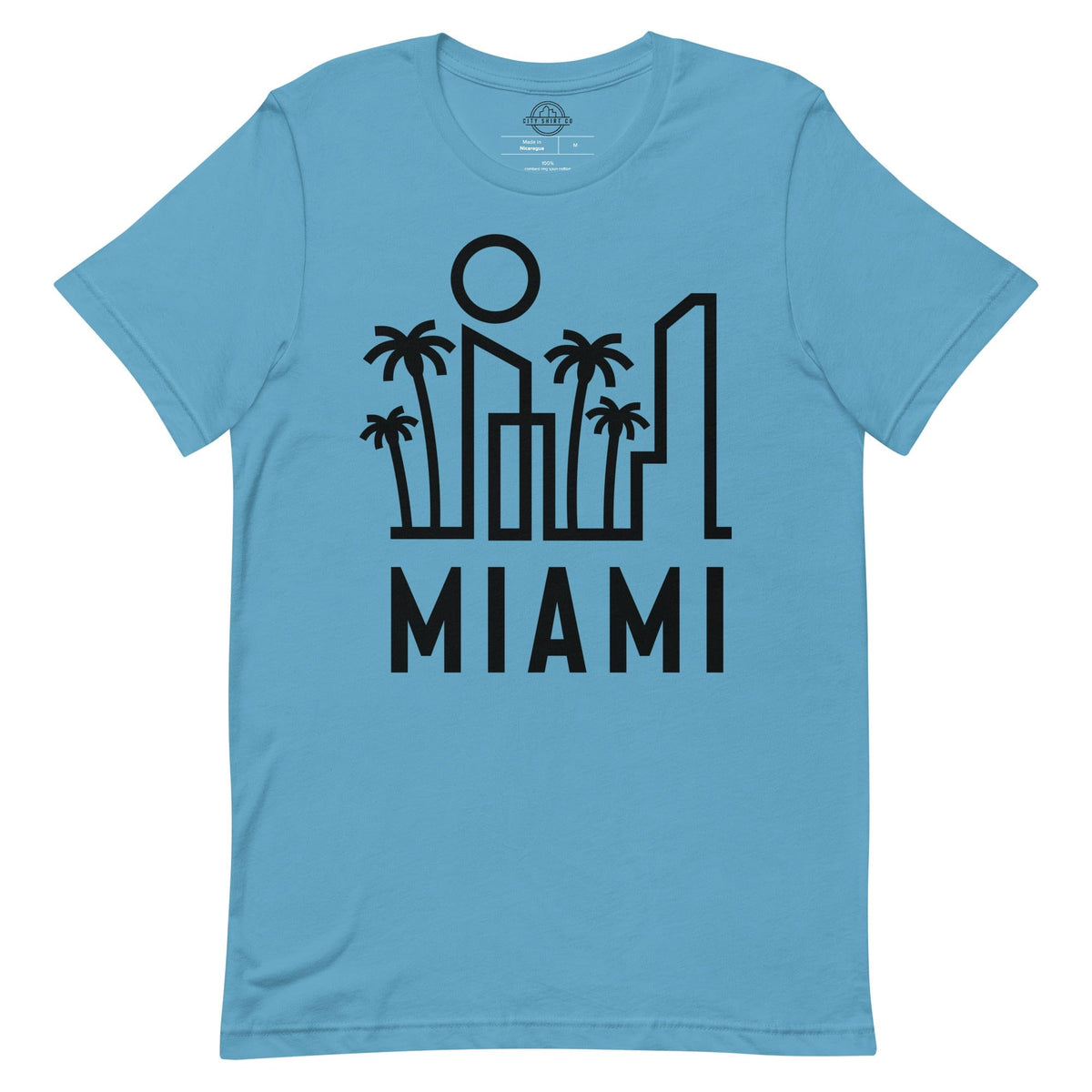 City Shirt Co Miami Urban Dweller Street Tee Ocean Blue / S