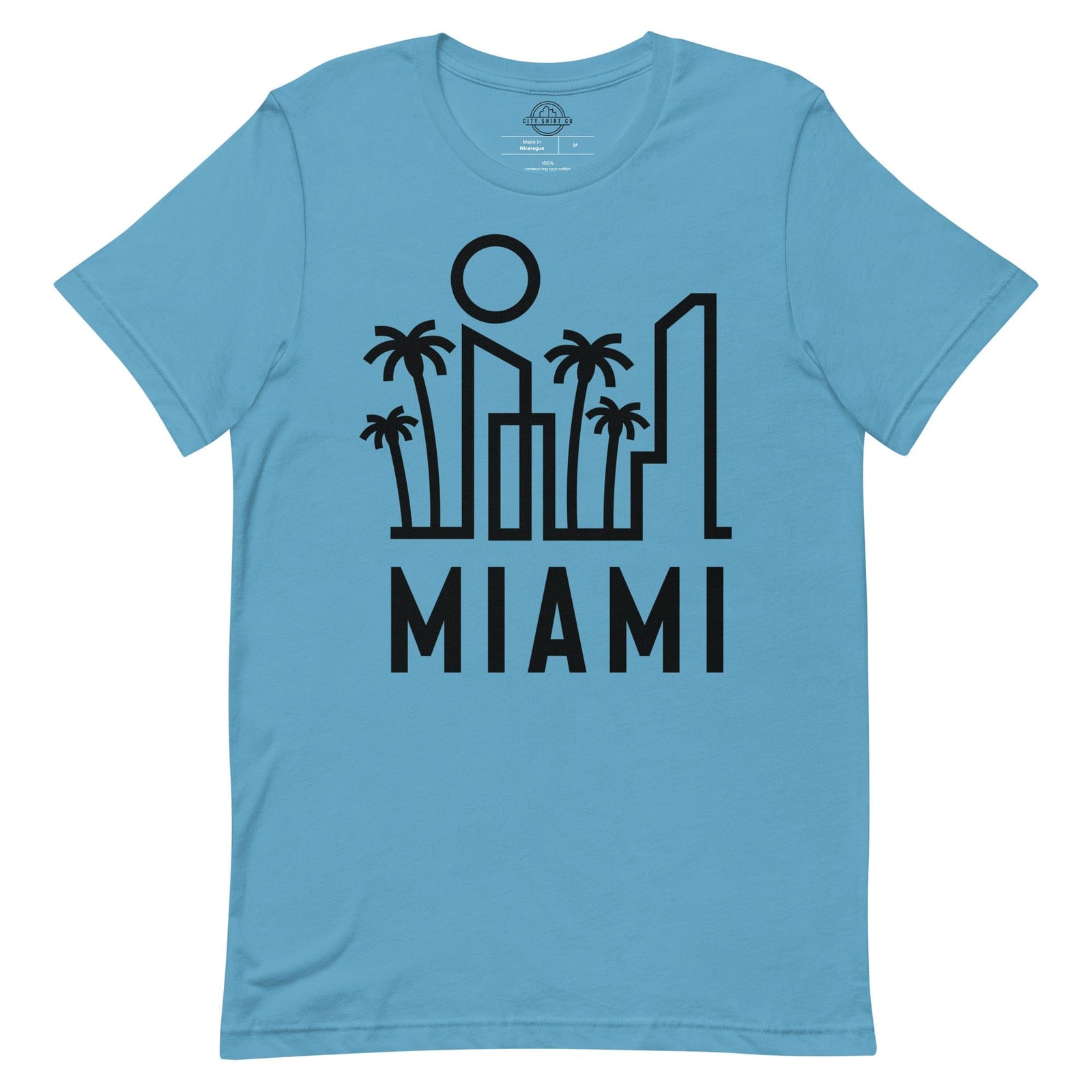 City Shirt Co Miami Urban Dweller Street Tee Ocean Blue / S