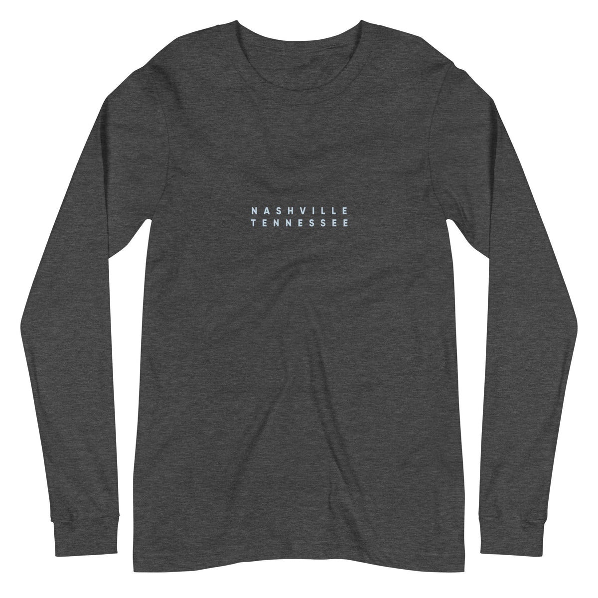City Shirt Co Nashville City Comfort Long Sleeve T-Shirt Dark Grey Heather / XS