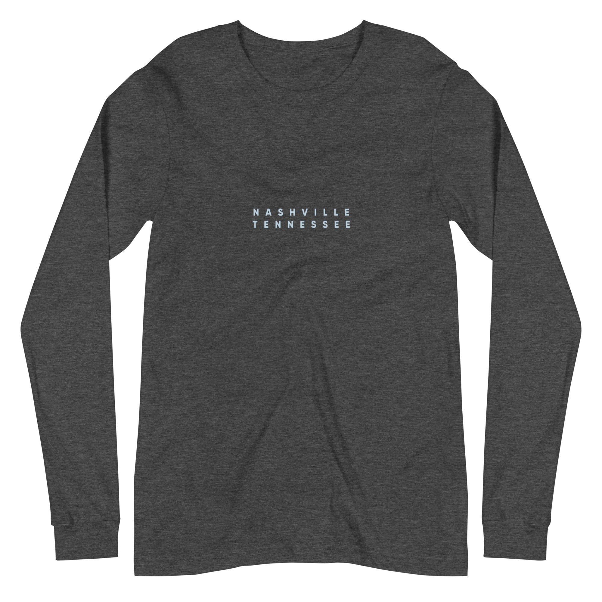 City Shirt Co Nashville City Comfort Long Sleeve T-Shirt Dark Grey Heather / XS