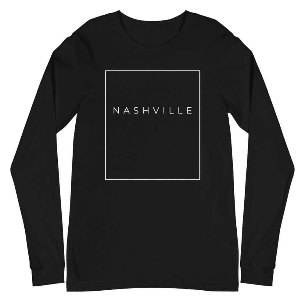 City Shirt Co Nashville Essential Long Sleeve T-Shirt Black / XS