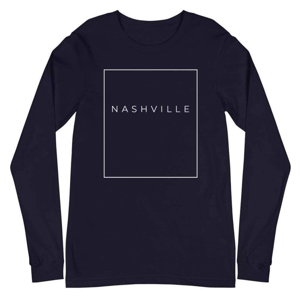 City Shirt Co Nashville Essential Long Sleeve T-Shirt Navy / XS