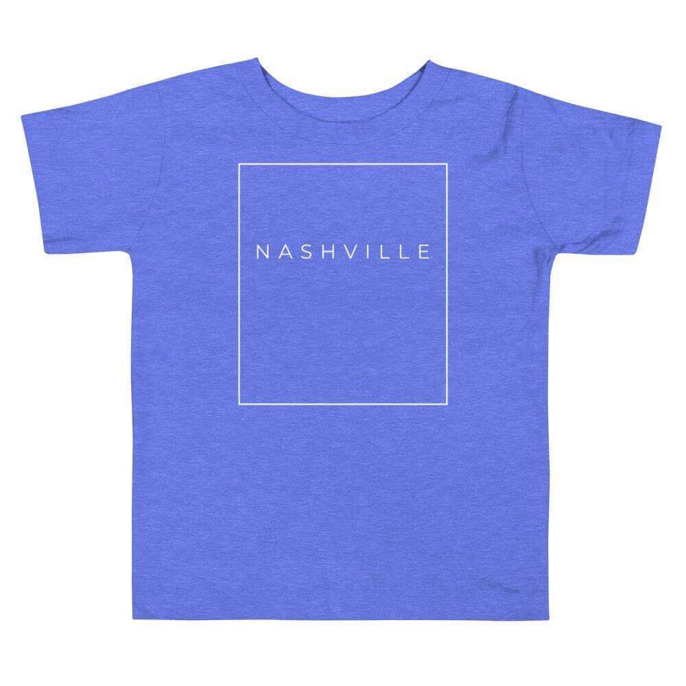 City Shirt Co Nashville Essential Toddler T-Shirt Heather Columbia Blue / 2T