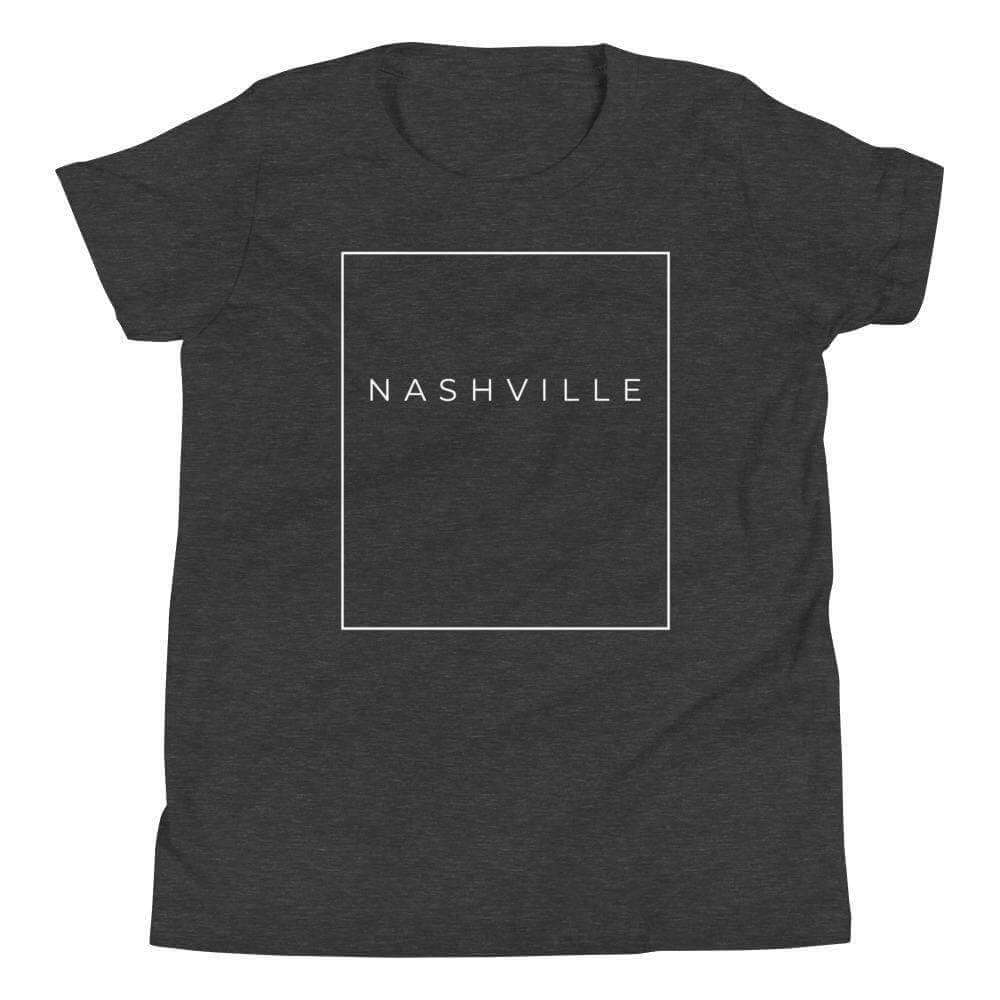 City Shirt Co Nashville Essential Youth T-Shirt Dark Grey Heather / S