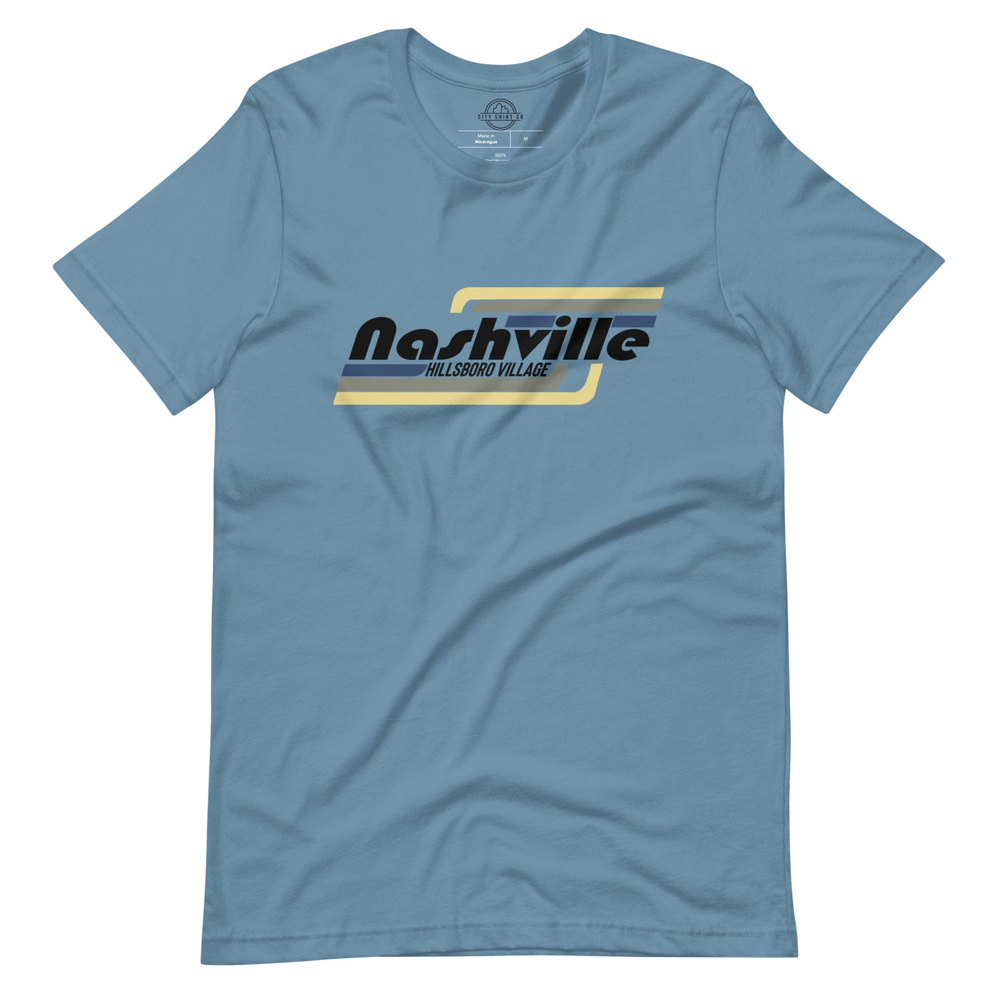 City Shirt Co Nashville | Hillsboro Village Neighborhood T Shirt Steel Blue / S