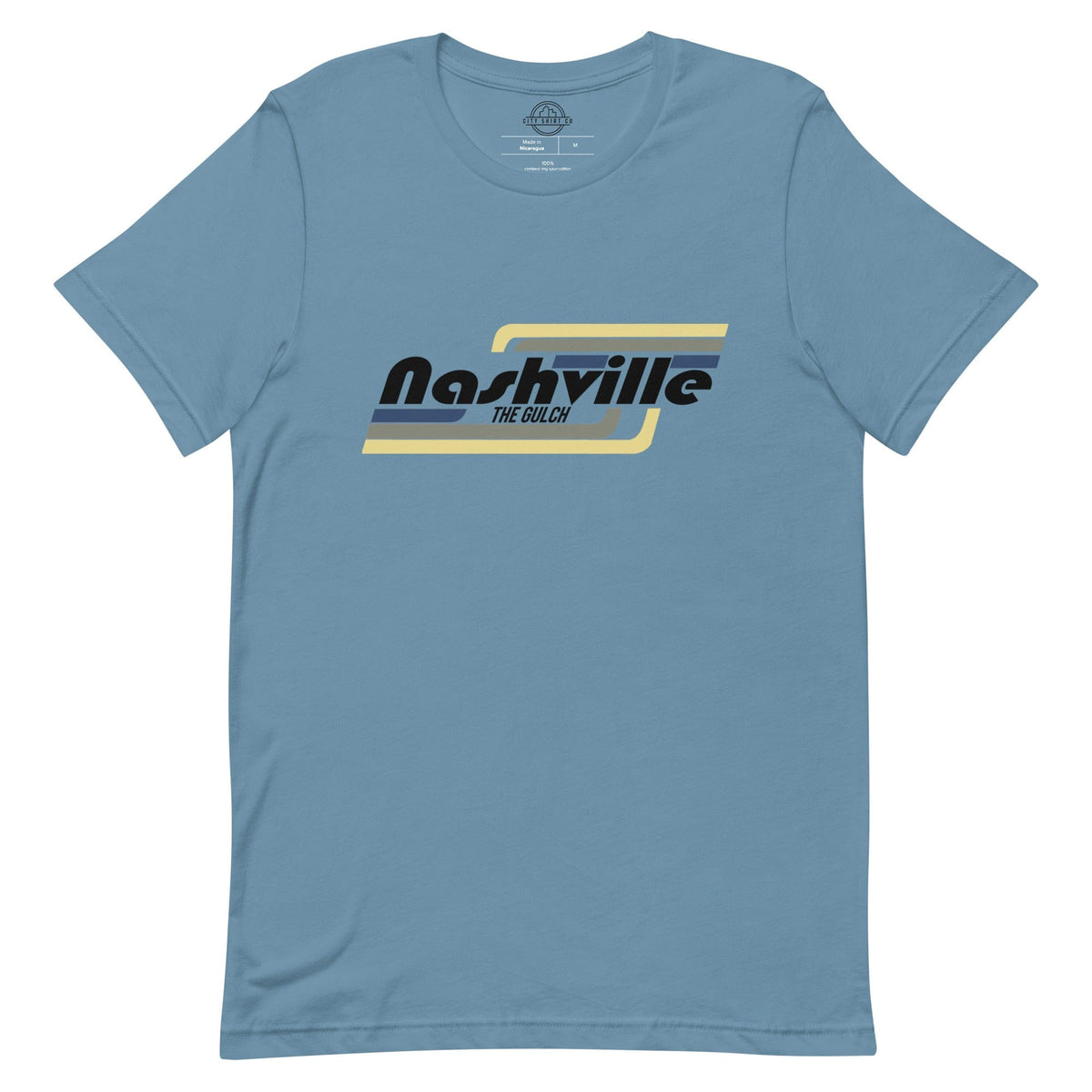 City Shirt Co Nashville | The Gulch Neighborhood T Shirt Steel Blue / S