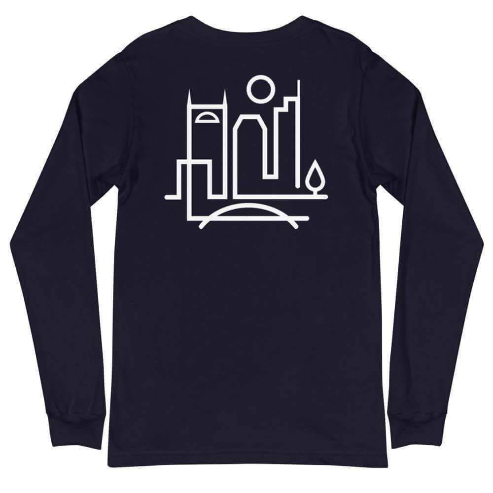 City Shirt Co Nashville Urban Dweller Back Print Long Sleeve T-Shirt Nashville Long Sleeve T-Shirt