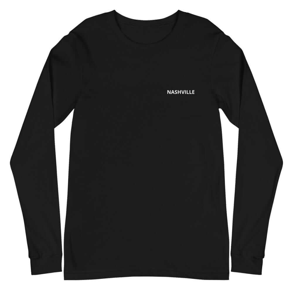 City Shirt Co Nashville Urban Dweller Back Print Long Sleeve T-Shirt Black / XS Nashville Long Sleeve T-Shirt