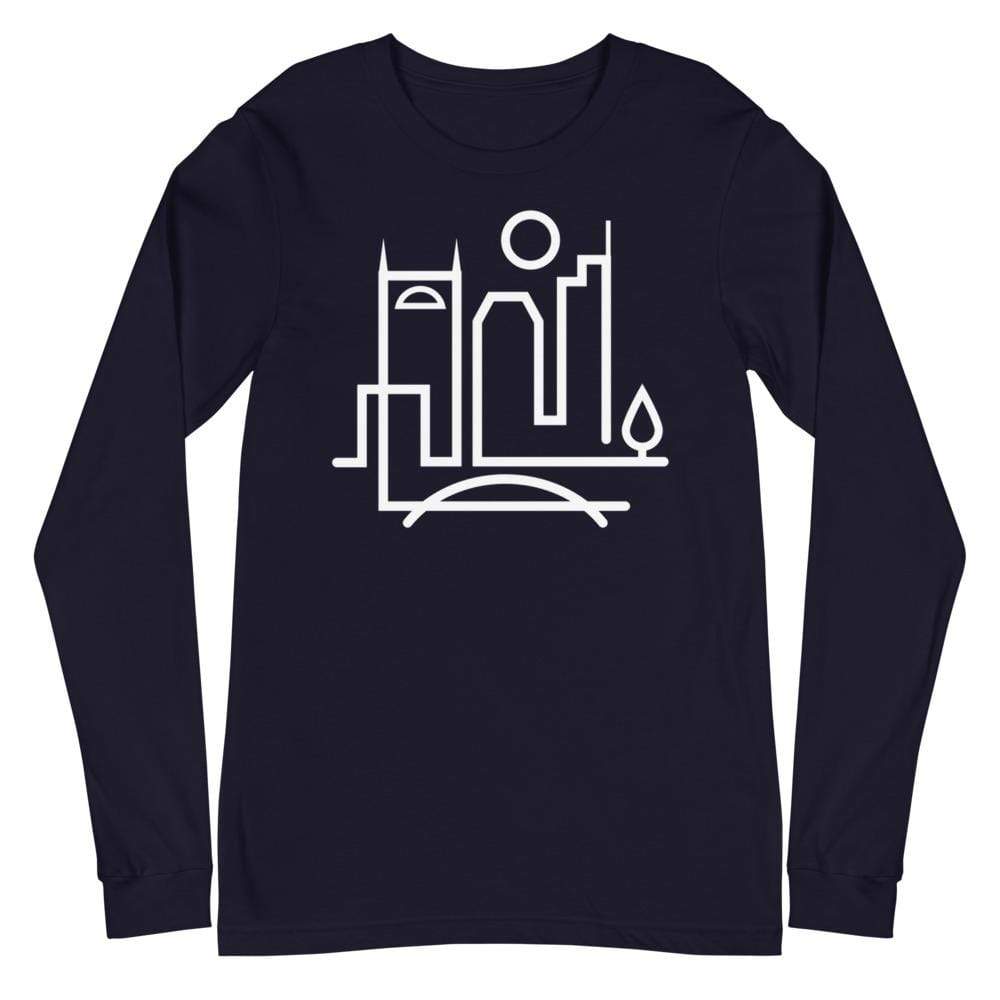 City Shirt Co Nashville Urban Dweller Long Sleeve T-Shirt Navy / XS