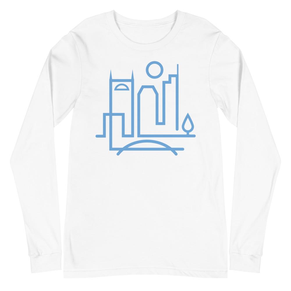 City Shirt Co Nashville Urban Dweller Long Sleeve T-Shirt White / XS