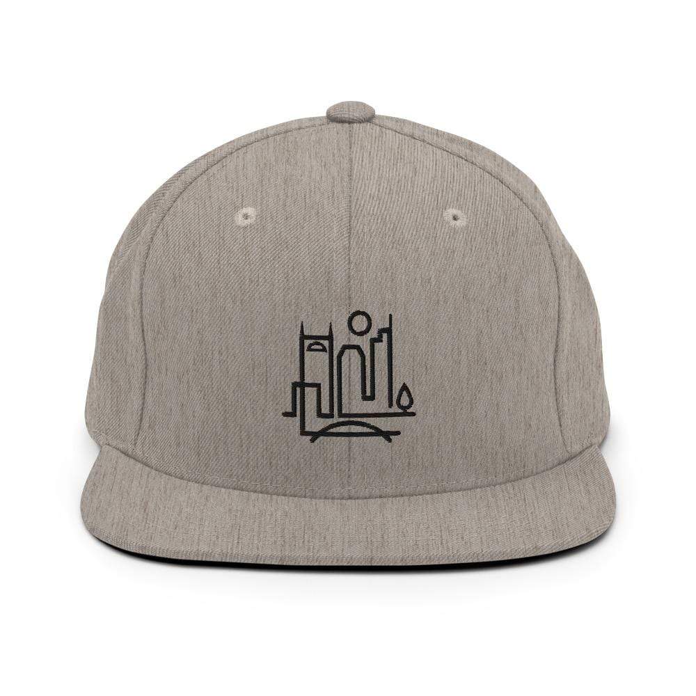 City Shirt Co Nashville Urban Dweller Snapback Hat Heather Grey