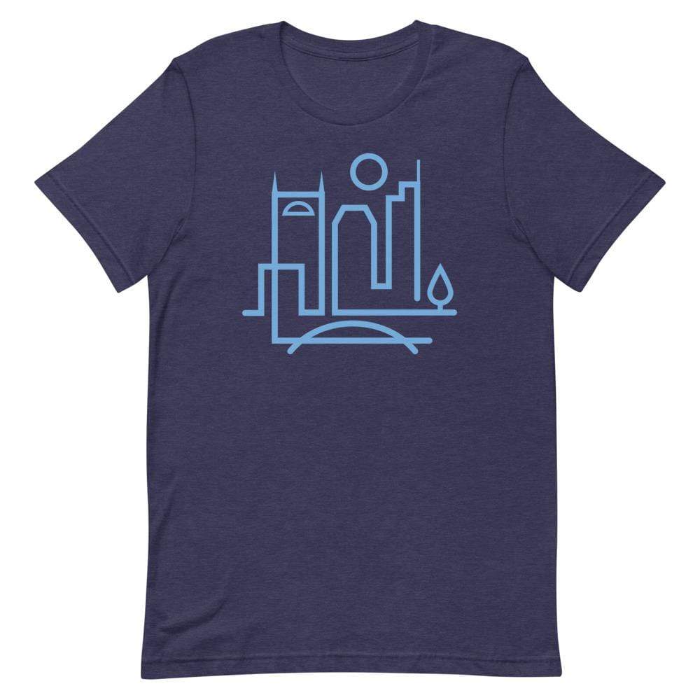 City Shirt Co Nashville Urban Dweller T-Shirt Heather Midnight Navy / XS