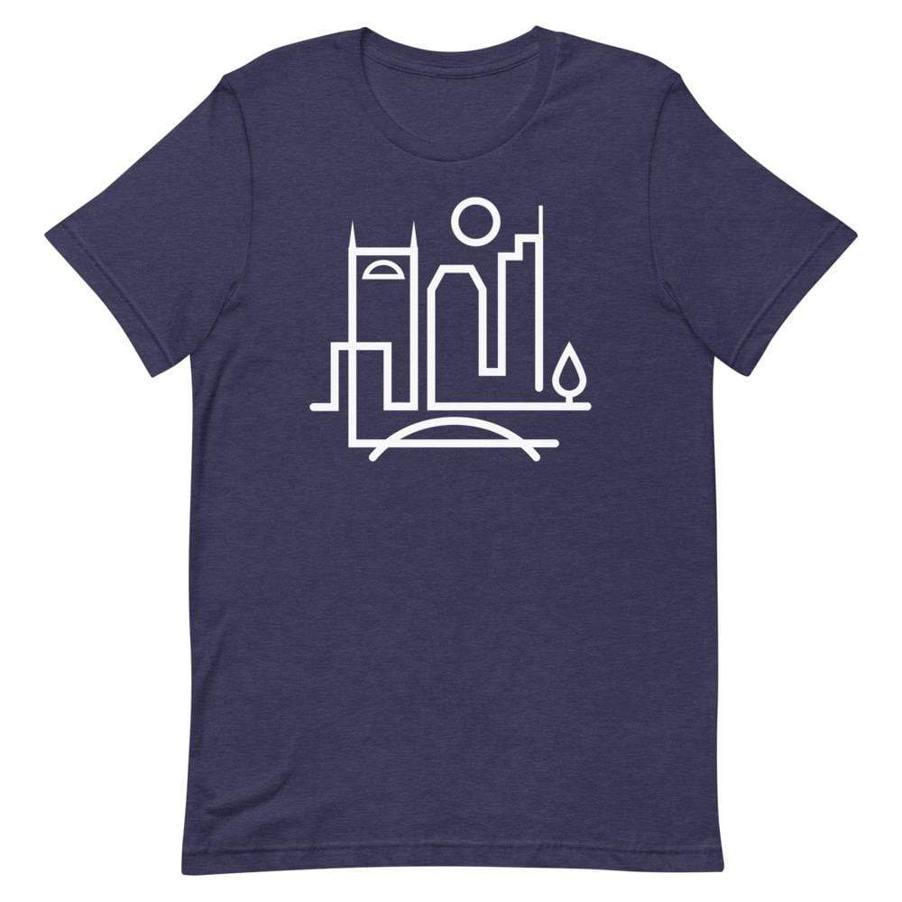 City Shirt Co Nashville Urban Dweller T-Shirt Heather Midnight Navy / XS