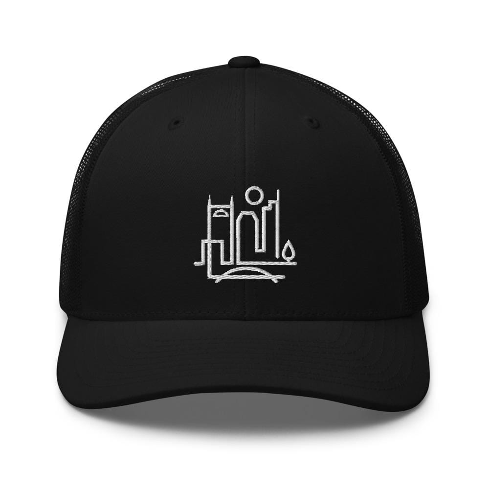 City Shirt Co Nashville Urban Dweller Trucker Hat Black Premium Nashville Trucker Hat