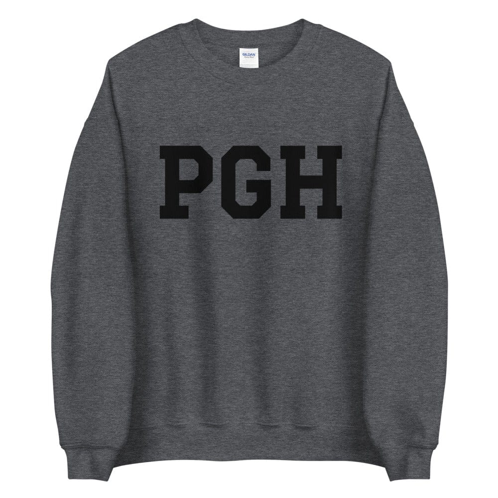 City Shirt Co PGH Pittsburgh Crewneck Sweatshirt Dark Heather / S