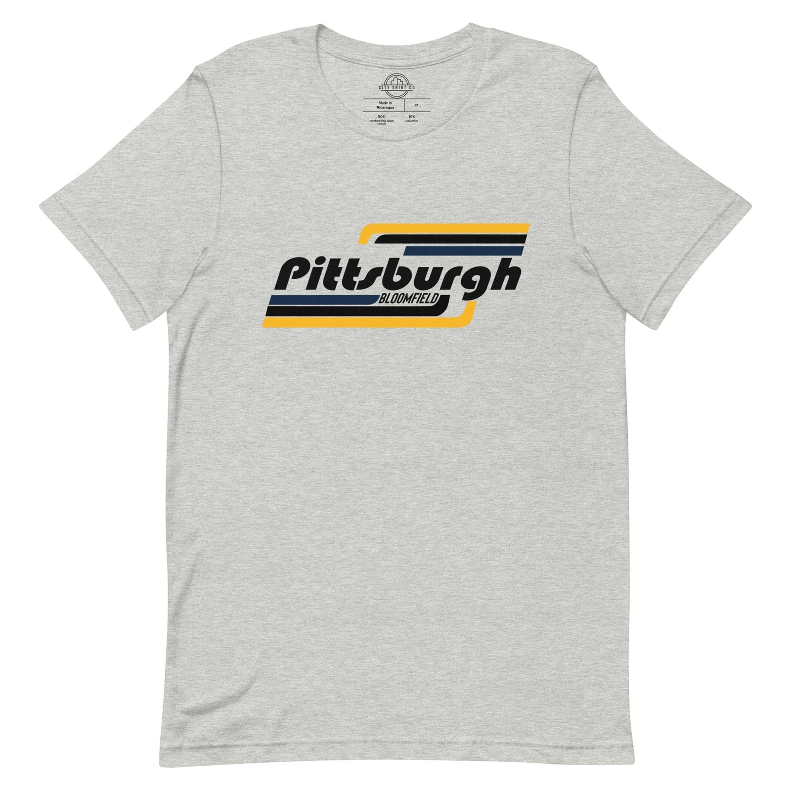 City Shirt Co Pittsburgh | Bloomfield Neighborhood T Shirt Athletic Heather / XS