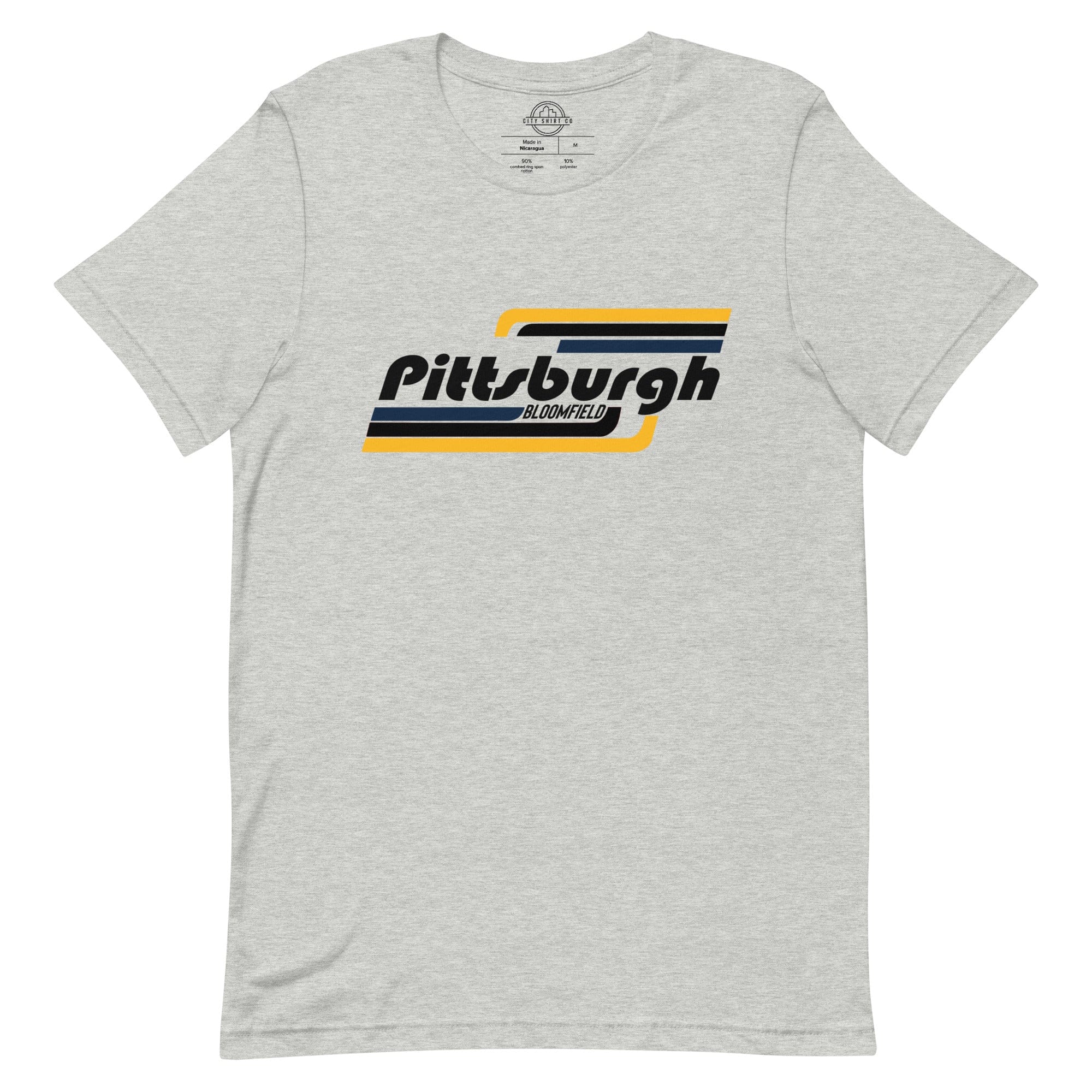 City Shirt Co Pittsburgh | Bloomfield Neighborhood T Shirt Athletic Heather / XS