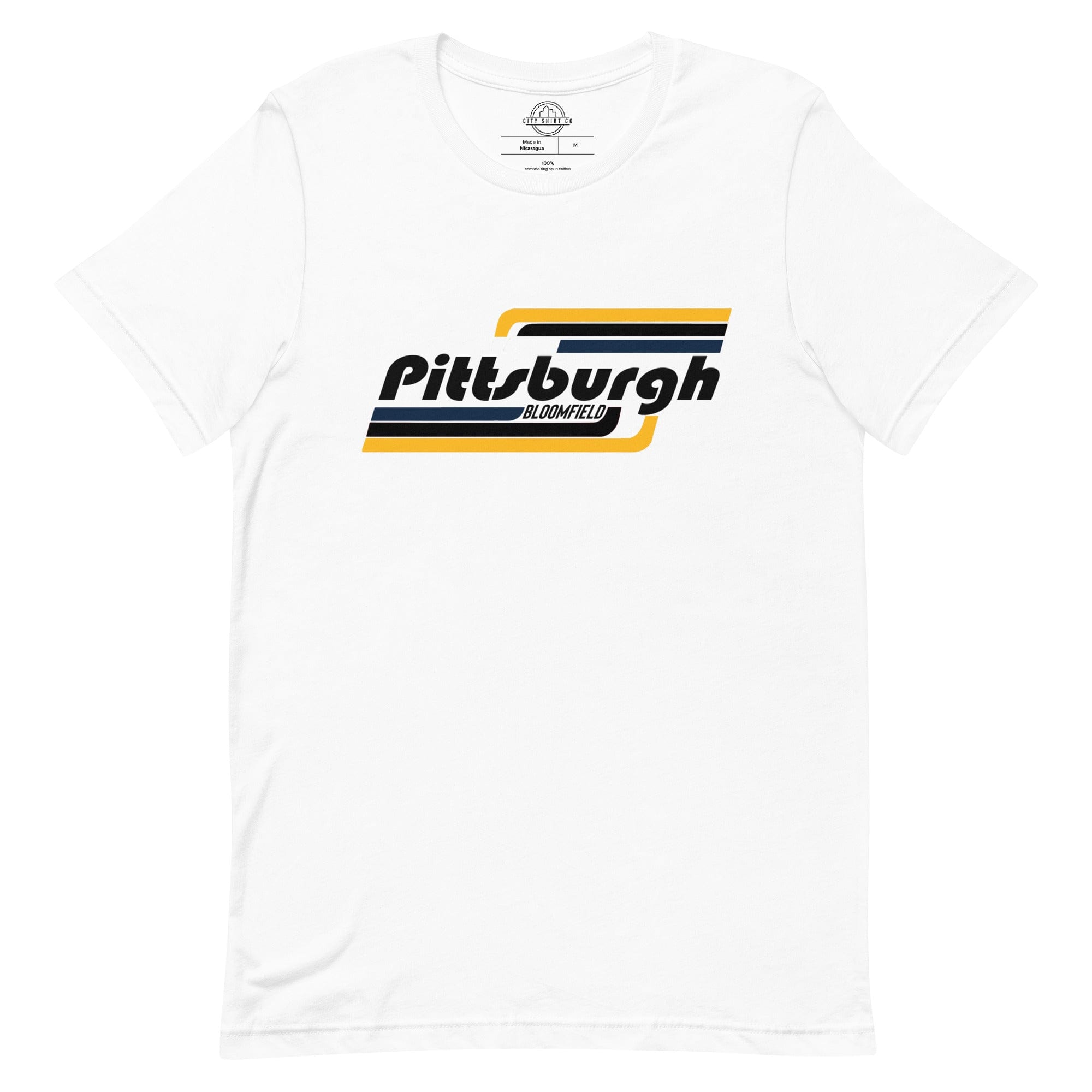 City Shirt Co Pittsburgh | Bloomfield Neighborhood T Shirt White / XS