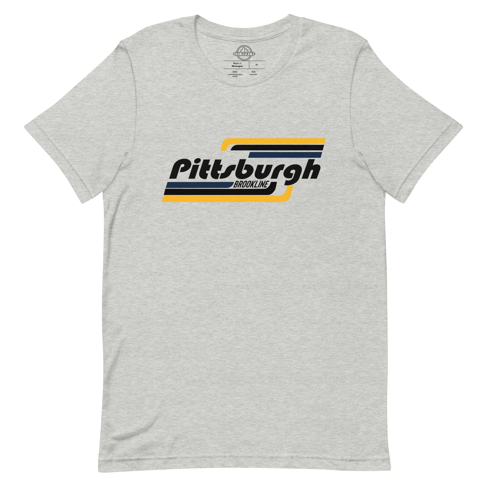 City Shirt Co Pittsburgh | Brookline Neighborhood T Shirt Athletic Heather / XS