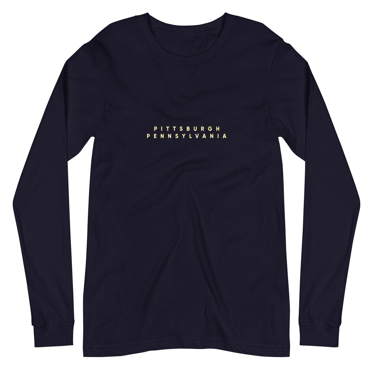 City Shirt Co Pittsburgh City Comfort Long Sleeve T-Shirt Navy / XS