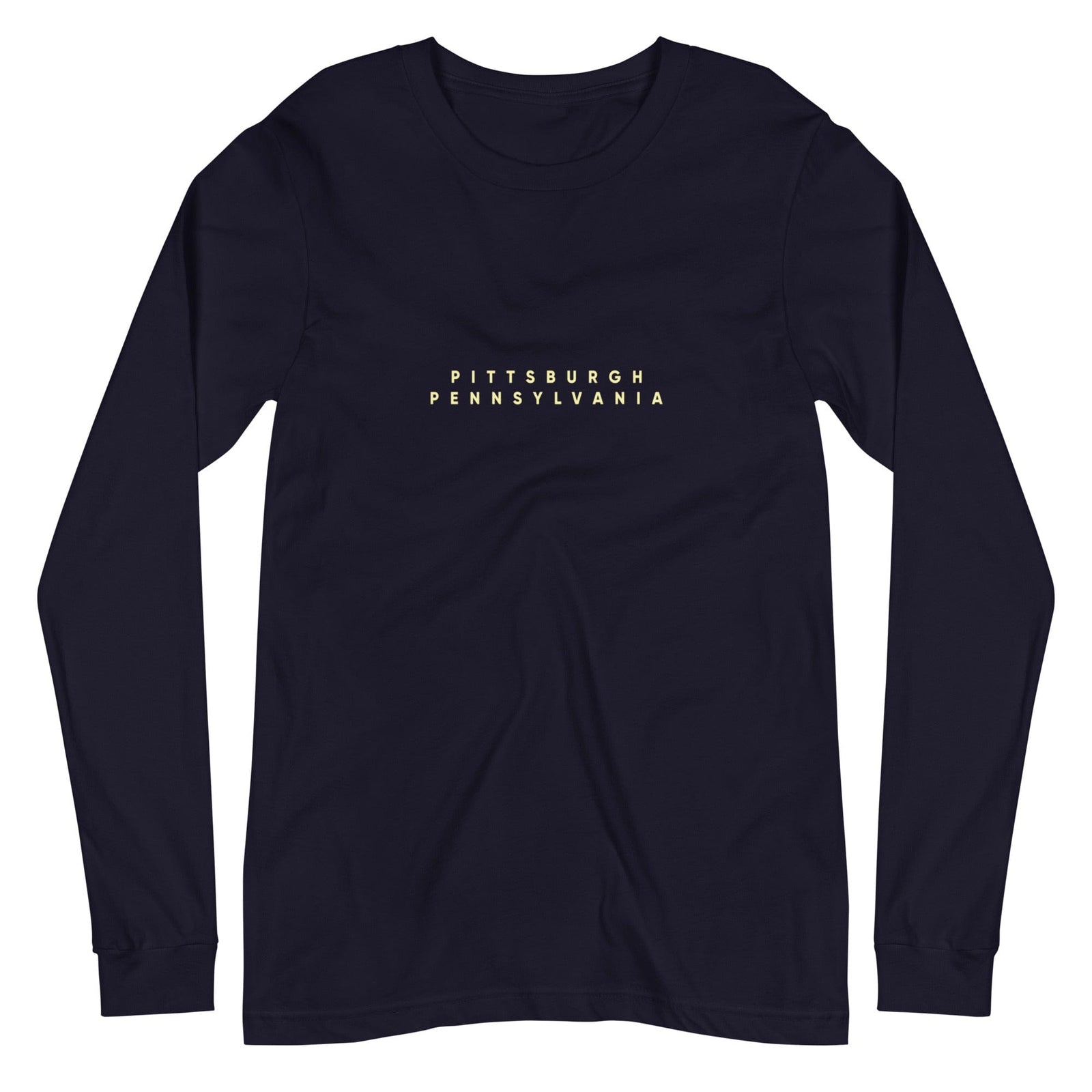 City Shirt Co Pittsburgh City Comfort Long Sleeve T-Shirt Navy / XS