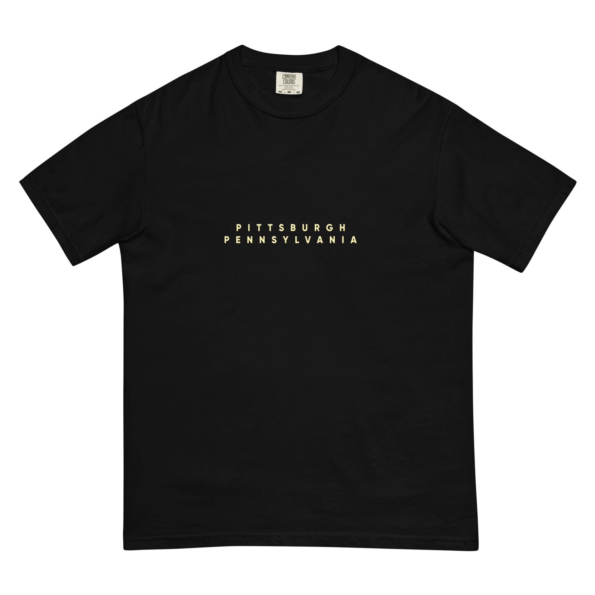 City Shirt Co Pittsburgh Comfort Colors T-Shirt Black / S